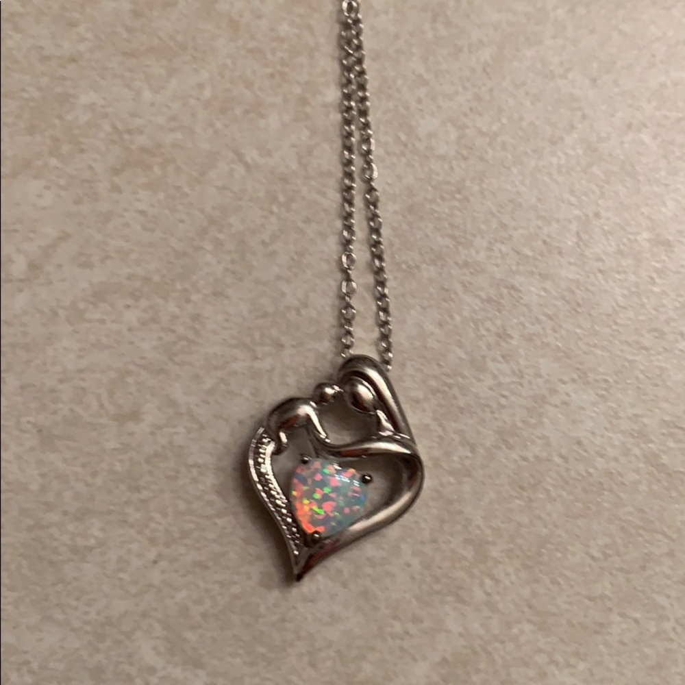 Sterling silver heartshaped necklace